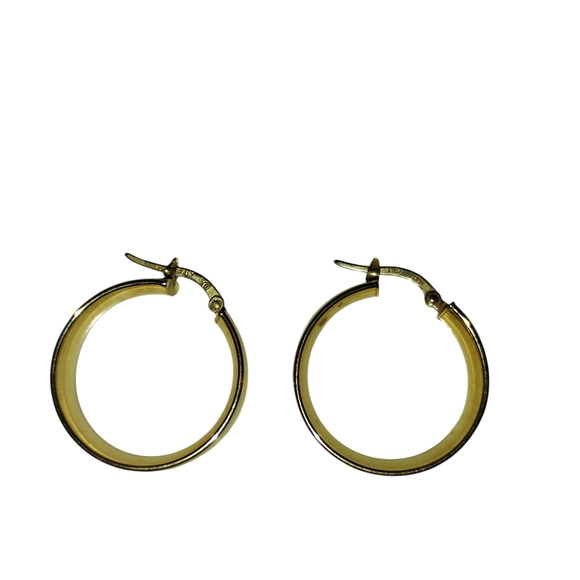 14kt Gold Italian Huggie Hoop Earrings - Picture 2 of 5